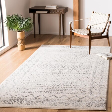 Safavieh 5 ft. 3 in. x 7 ft. 6 in. Tulum Rectangle Power Loomed Area RugIvory & Grey TUL268A-5